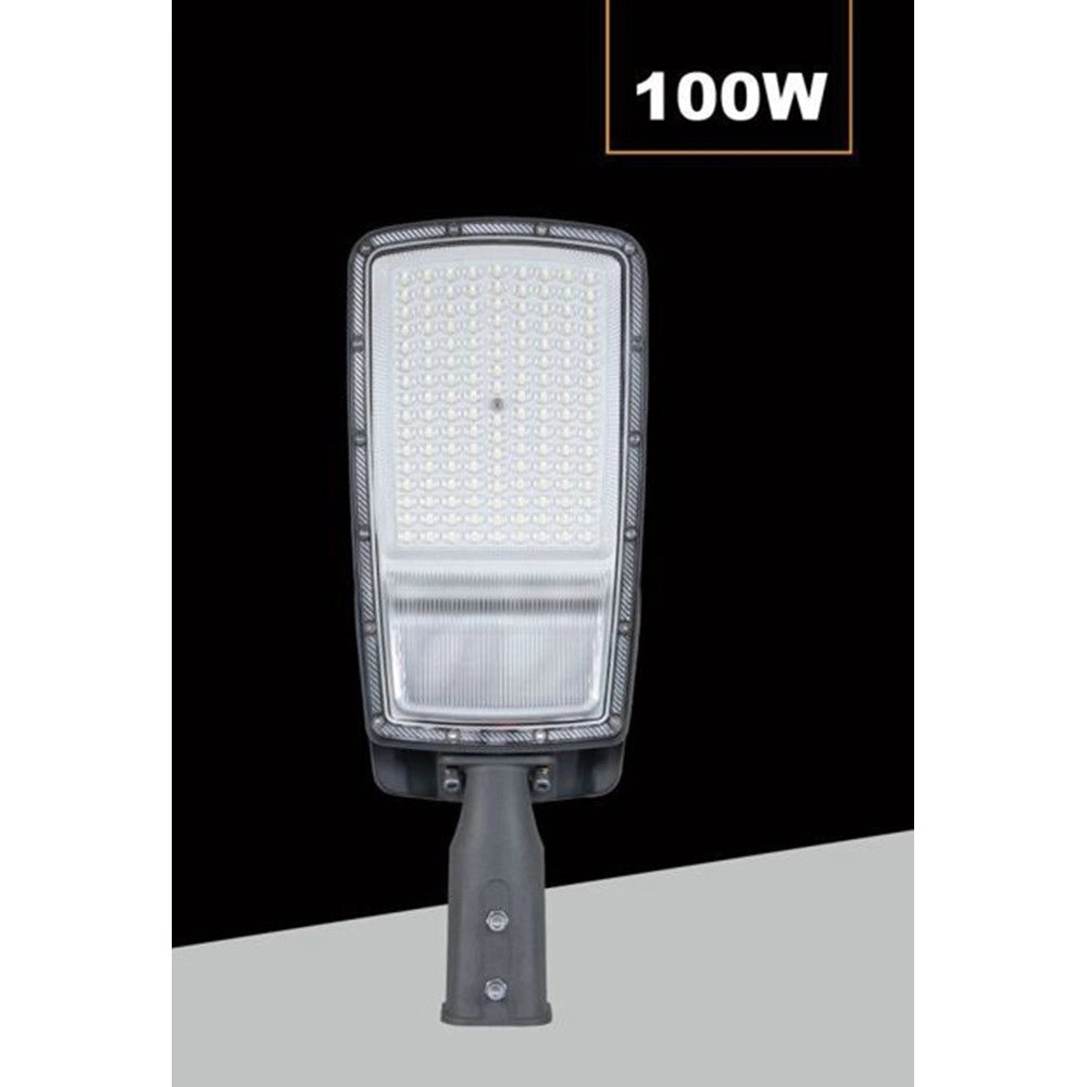 Trade Shop - Lampione Armatura Stradale Led 100w Con Sensore Crepuscolare Freddo 6500k Ip65 Rx-100w-f -