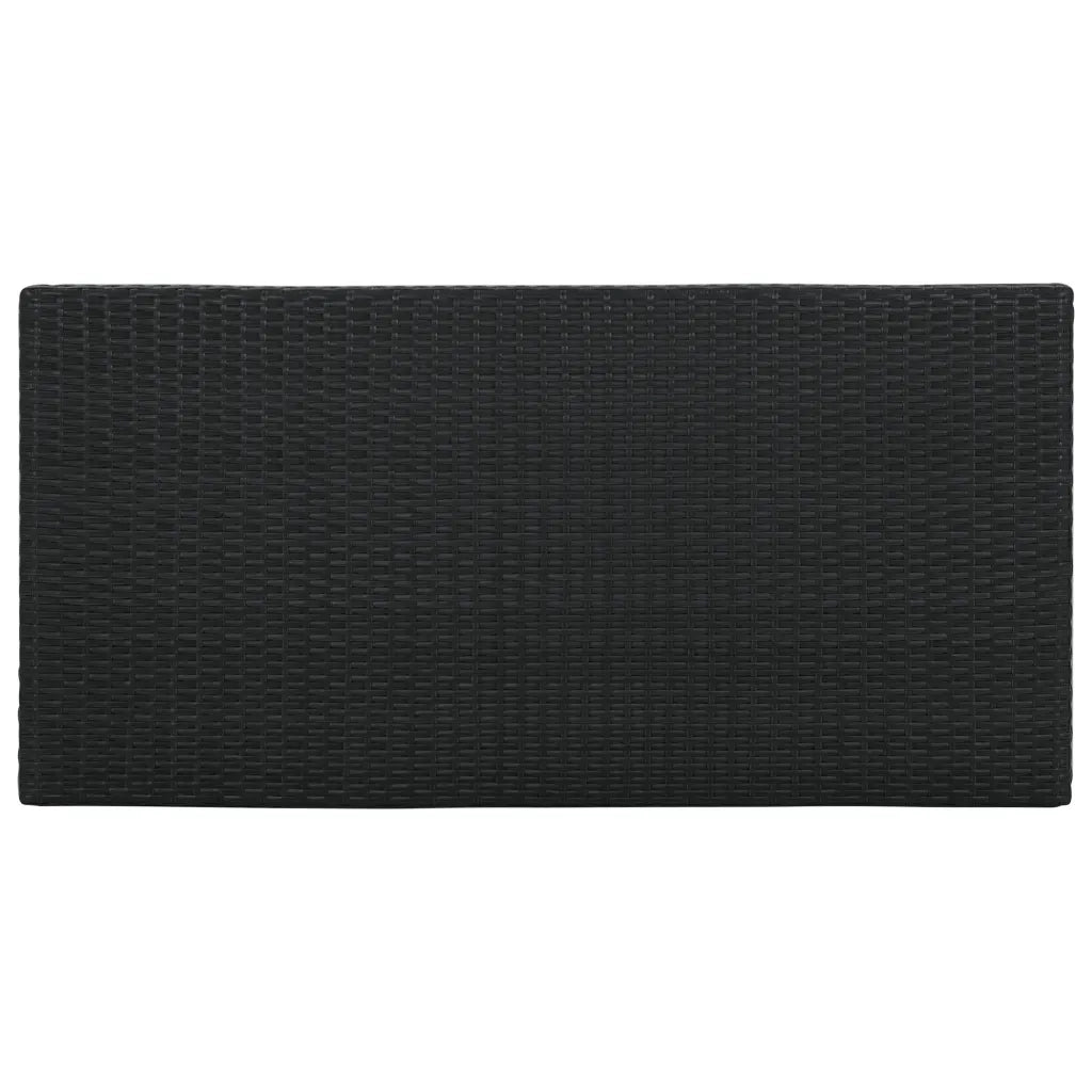 Set da Bar da Giardino 5 pz con Cuscini in Polyrattan Nero cod mxl 50741