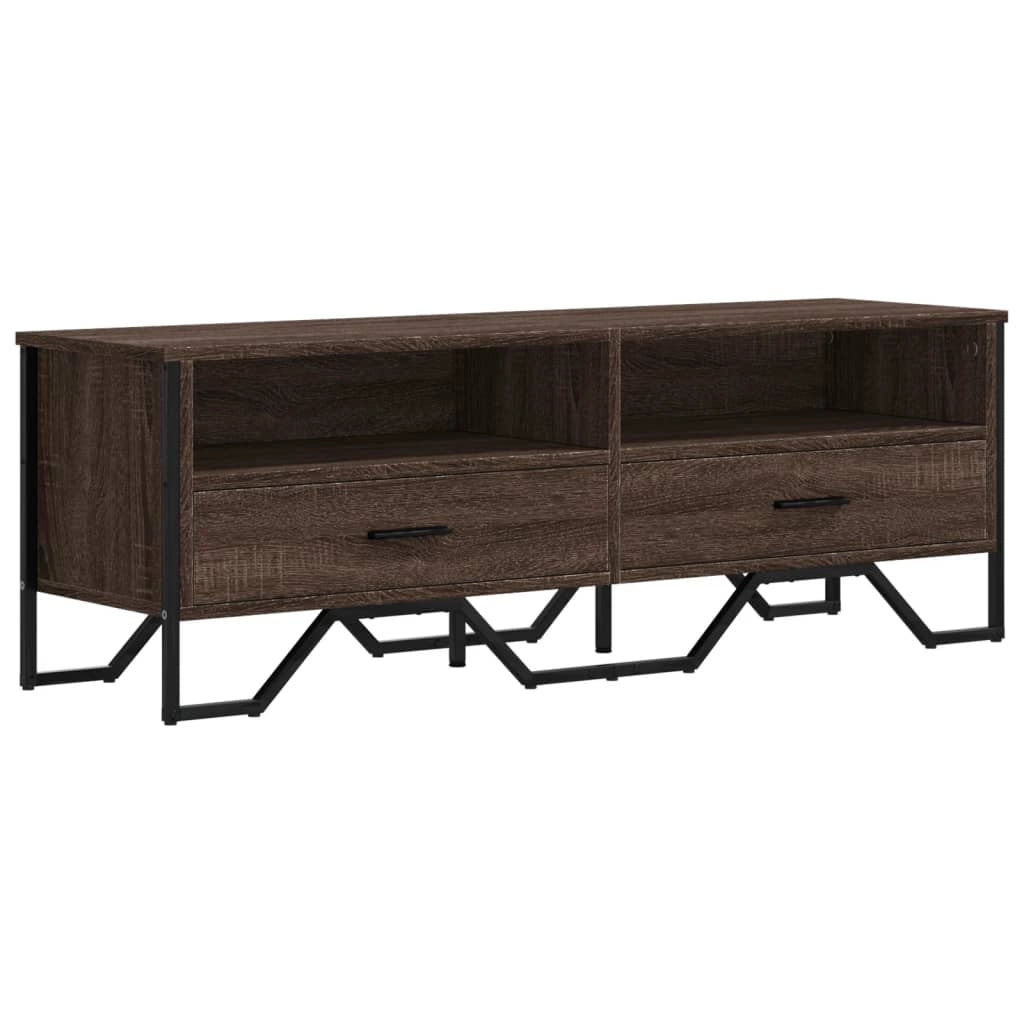 Mobile TV multimediale mensola TV credenza mobile TV sala da pranzo soggiorno camera da letto rovere 122 x 34 x 41 cm legno ingegnerizzato marrone 02_0027161