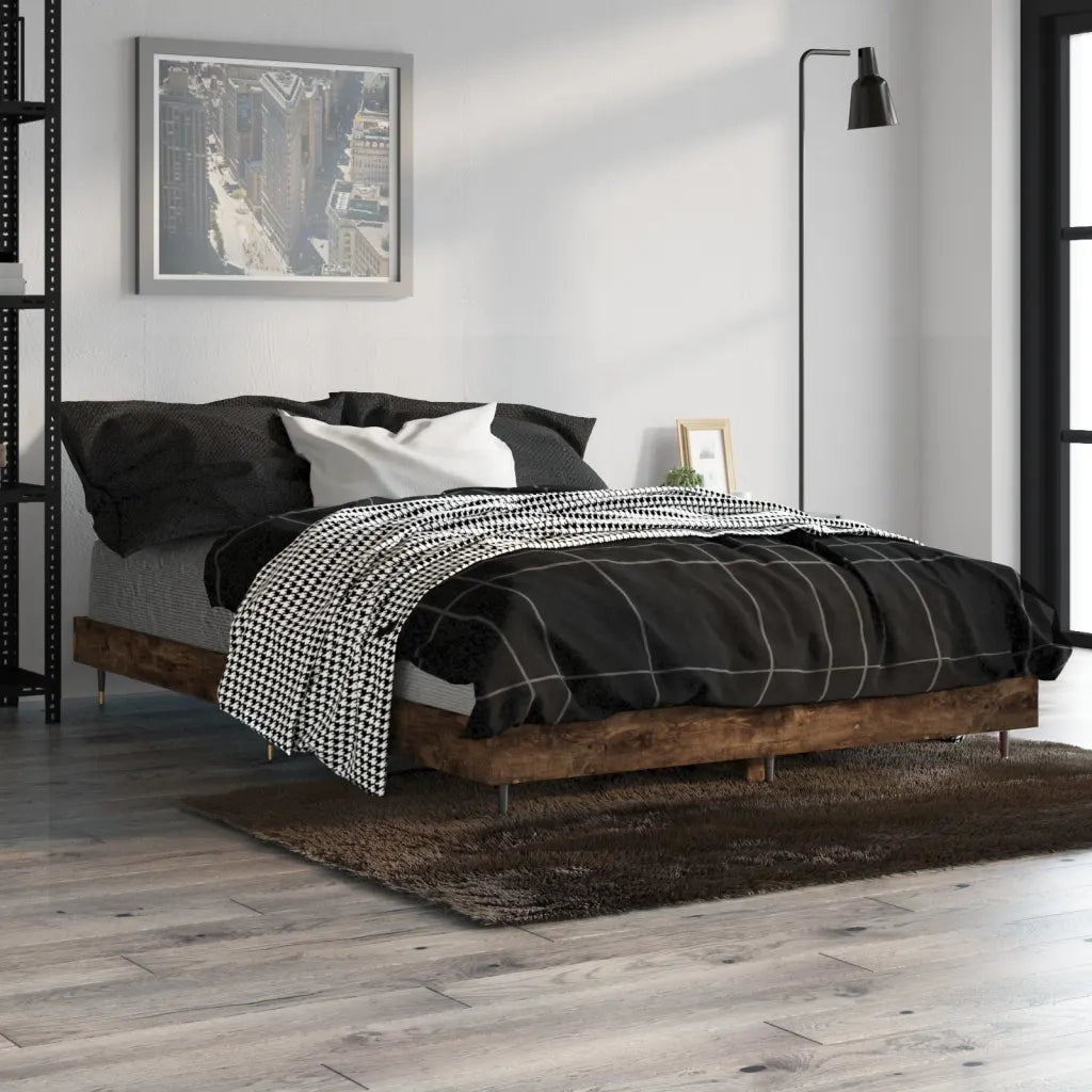 Giroletto senza Materasso Rovere Fumo 120x190 cm in Truciolato 832194