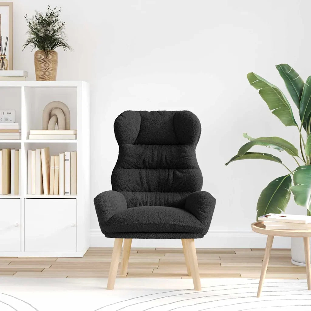 poltrona Nero 69 x 74 x 93 cm Tessuto Sherpa 42001884