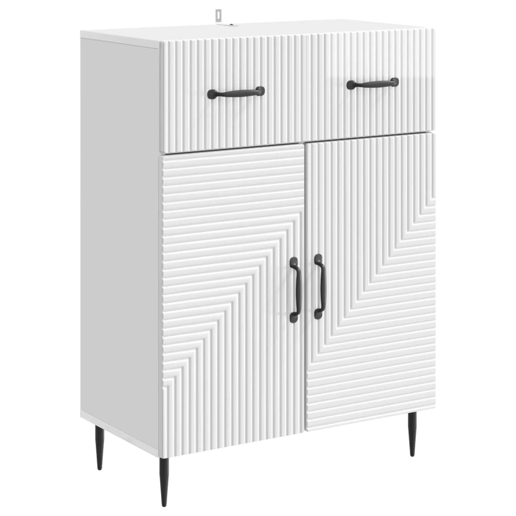 Credenza Bianco Lucido 66 x 34,5 x 89,5 cm Legno ingegnerizzato 894869