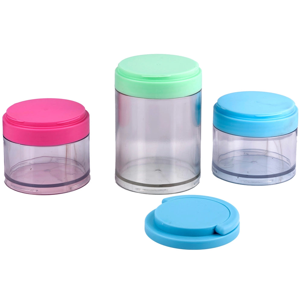Set 3 Contenitori Impilabili Salvafreschezza con Maniglia Alimenti 230ml e 440ml