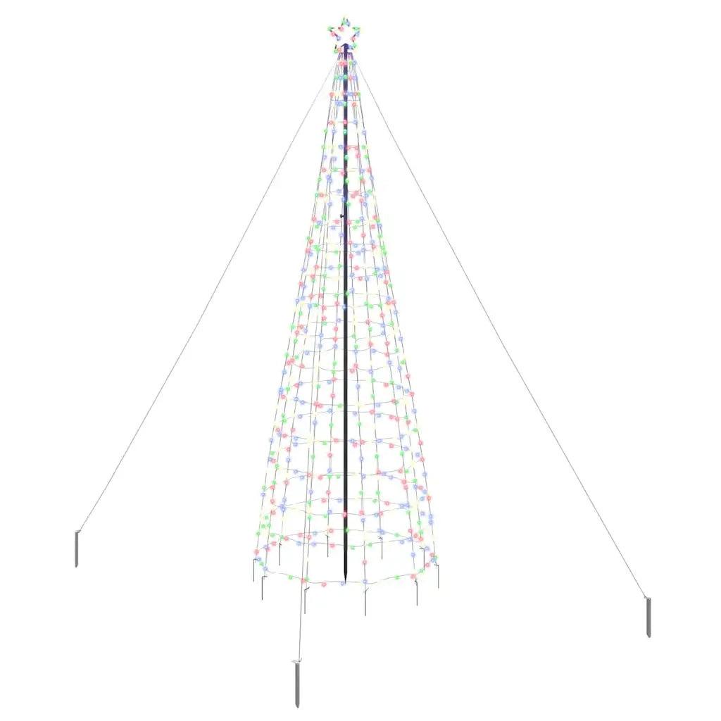 Albero di Natale LED con picchetti per il terreno 400 cm Ferro