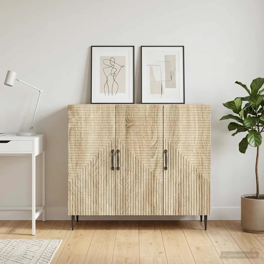 Credenza Rovere Sonoma 89 x 34,5 x 80 cm Legno ingegnerizzato 894877
