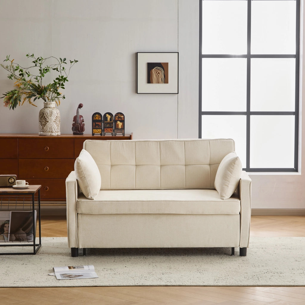 Divano Letto 2 Posti ¨C MINIMAL ¨C Tessuto Chenille, Schienale Regolabile