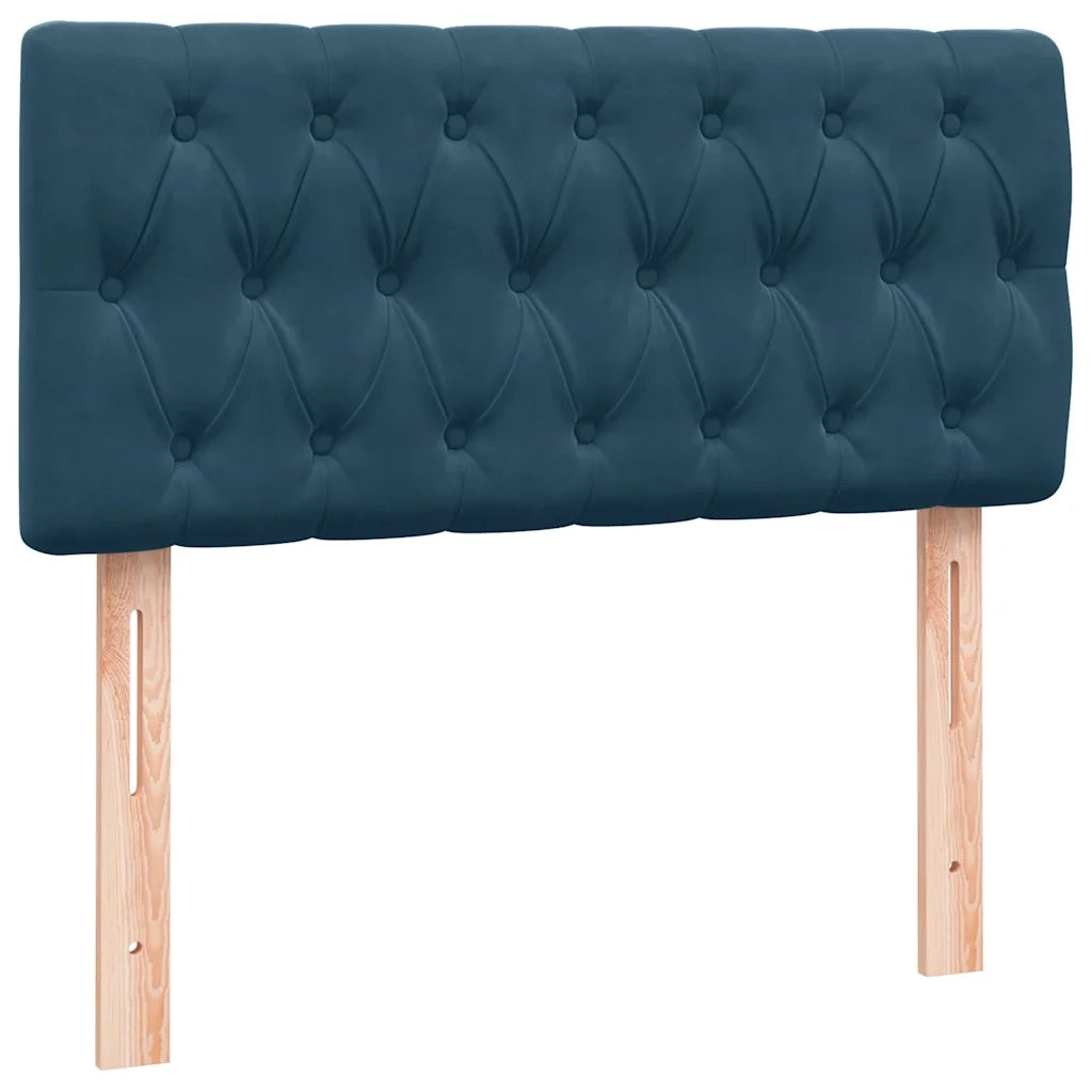 Giroletto a Molle con Materasso Blu Scuro 80x210 cm Velluto 3316477
