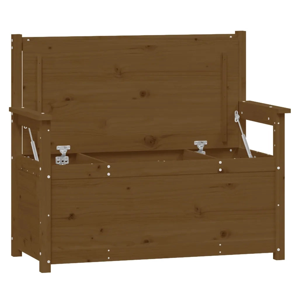 Panca Marrone Ambra 112,5x51,5x96,5cm in Legno Massello di Pino 823562