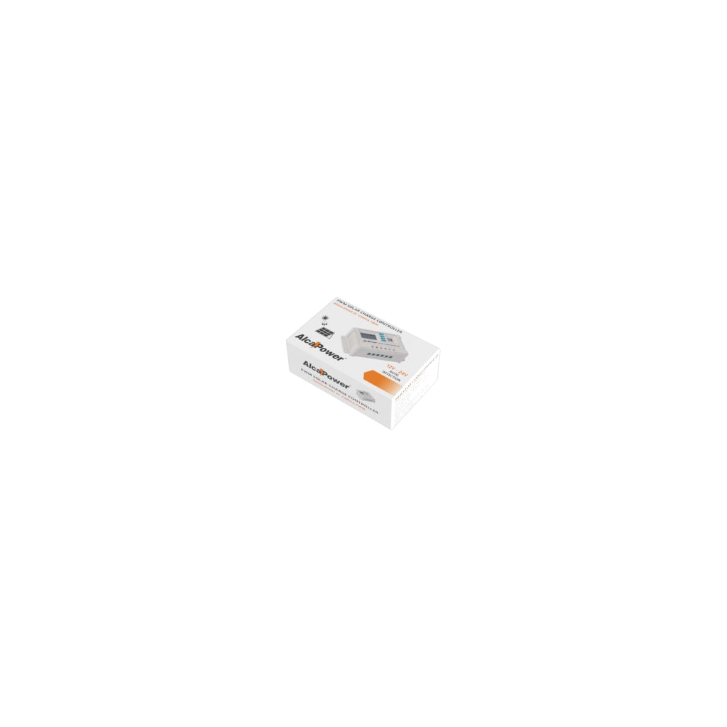 Alcapower Regolatore di carica solare PWM 20A per sistemi 12V e 24V con riconoscimento automatico, doppia uscita USB e protezione IP22 integrata