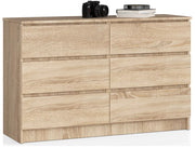 Cassettiera AKORD K120 Sonoma Quercia 120 cm 6 cassetti 120x40x77 cm