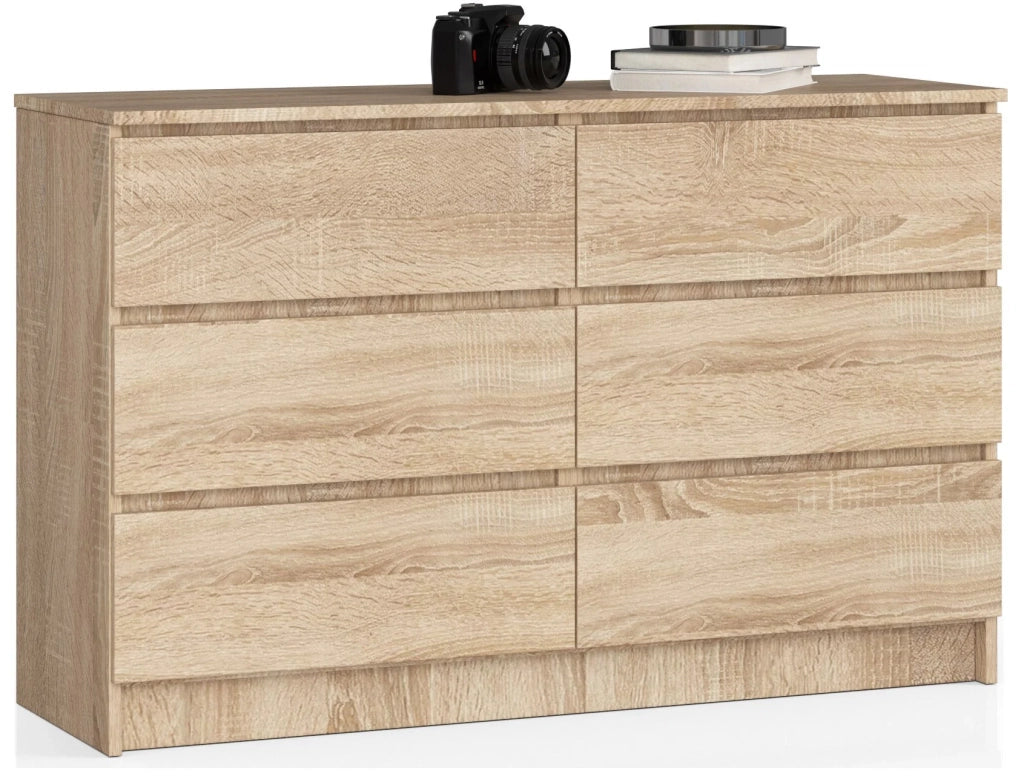Cassettiera AKORD K120 Sonoma Quercia 120 cm 6 cassetti 120x40x77 cm