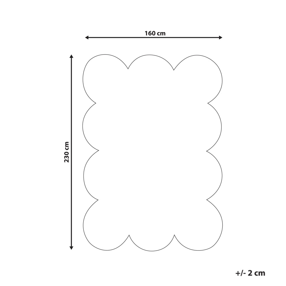 Tappeto in lana tortora di forma irregolare 160 x 230 cm Stile moderno Soggiorno