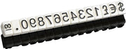 Etichetta Digitale di Prezzo - 5mm di Altezza - Contachilometri - Prezzo Etichetta di Base - Materiale - Prezzo Display - € - $ - Numeri Arabi - Display di Prezzo - Base Bianca - Scritta Nera - 1 Set