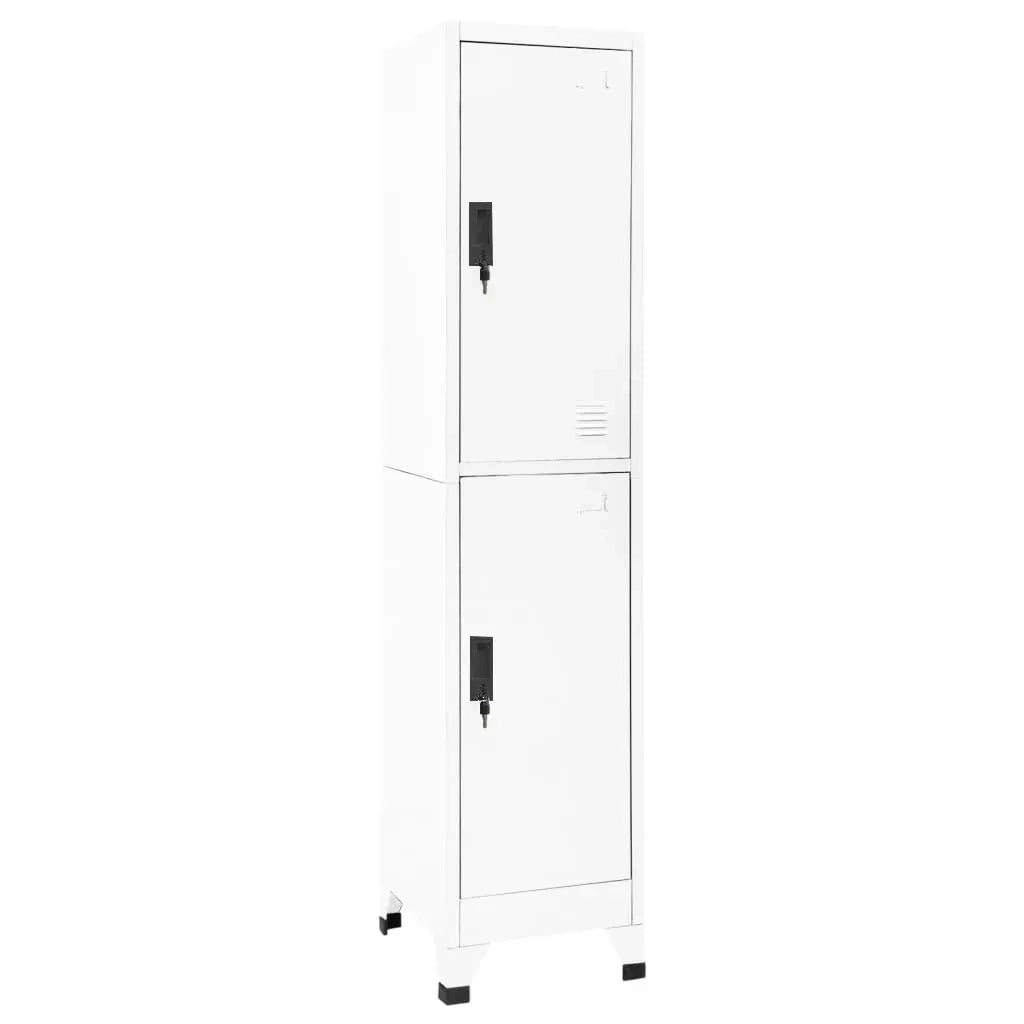 Armadietto con Serratura Bianco 38x45x180 cm in Acciaio cod mxl 41576