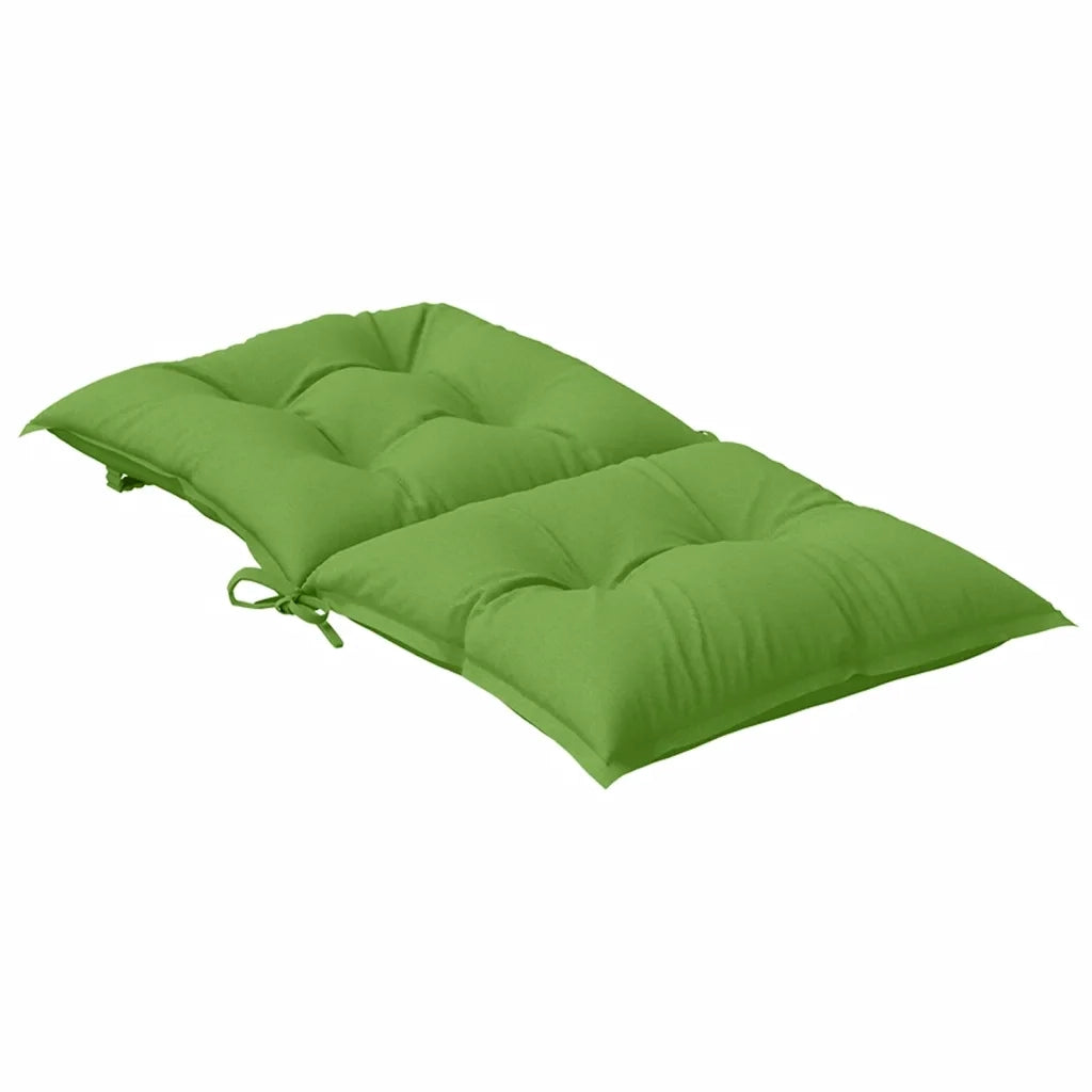 vidaXL Cuscini Sedia Schiena Bassa 4 pz Verde Mélange 100x50x7 Tessuto