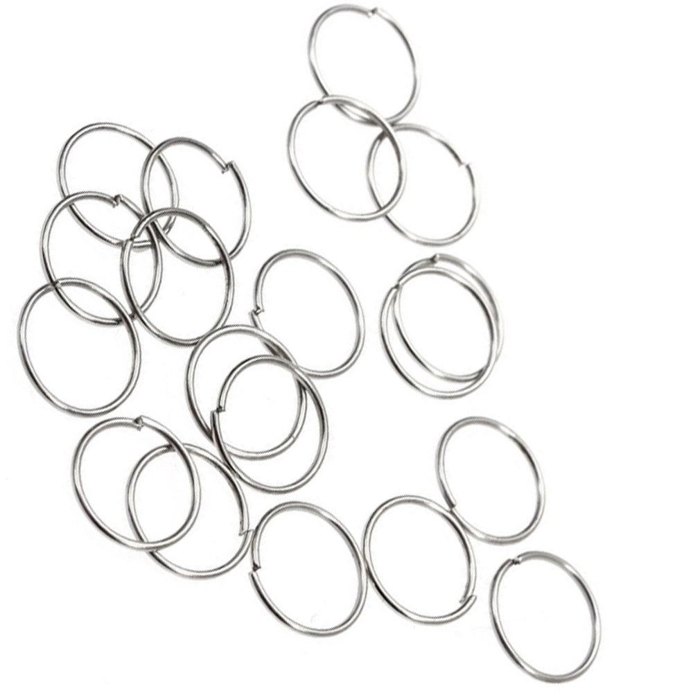 Trade Shop - Set 3pz. Piercing Orecchini Naso 1cm Cerchietto Argento 925 Sterling Orecchino -
