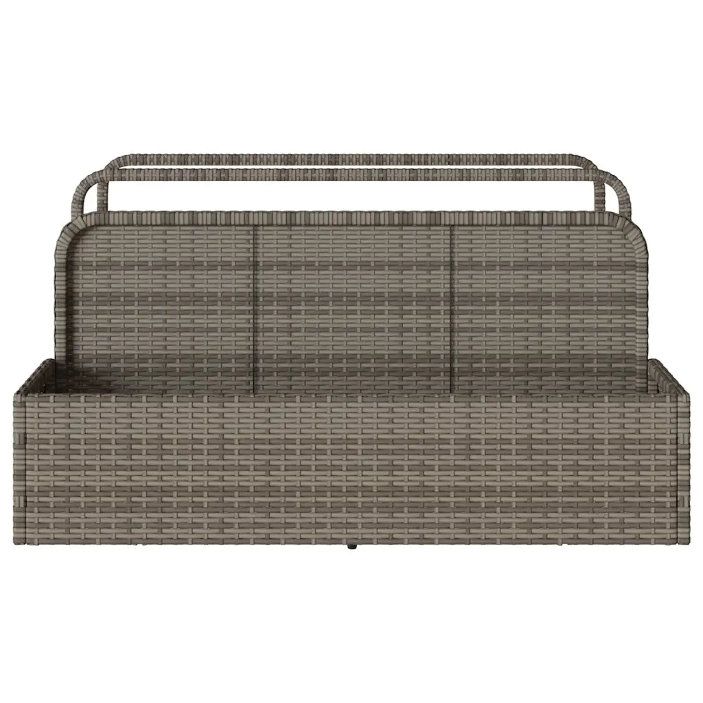 vidaXL Galleggiante a Bordo Piscina Grigio 110x100x57 cm in Polyrattan