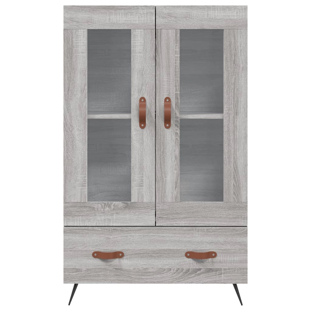 Buffet credenza cassettiera armadio mobile contenitore organizer cucina soggiorno salotto rovere Sonoma alto 69,5 x 31 x 115 cm legno ingegnerizzato grigio 02_0035401