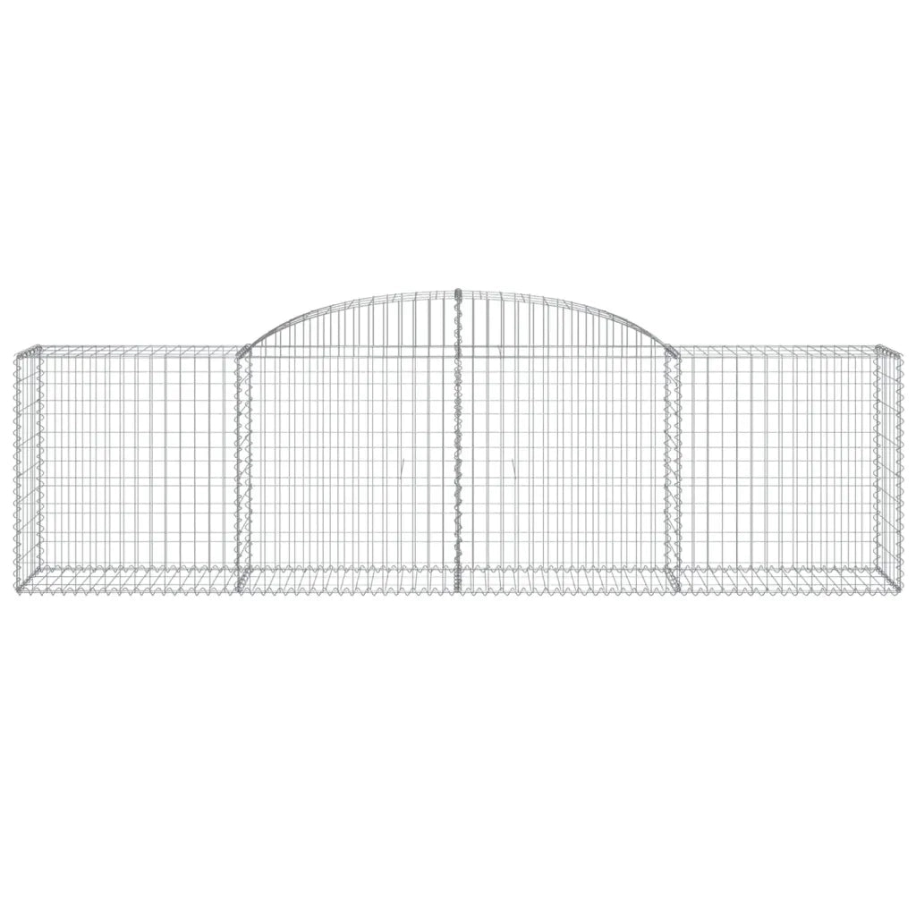 Cesti Gabbioni ad Arco 12 pz 300x50x80/100 cm Ferro Zincato 3146693
