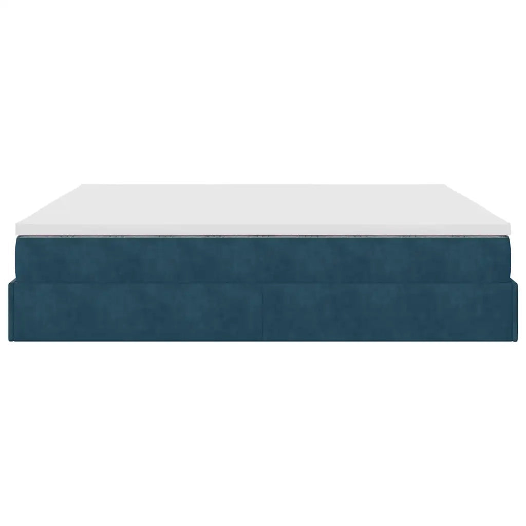 vidaXL Struttura Letto Pouf con Materasso 160x200 cm in Velluto