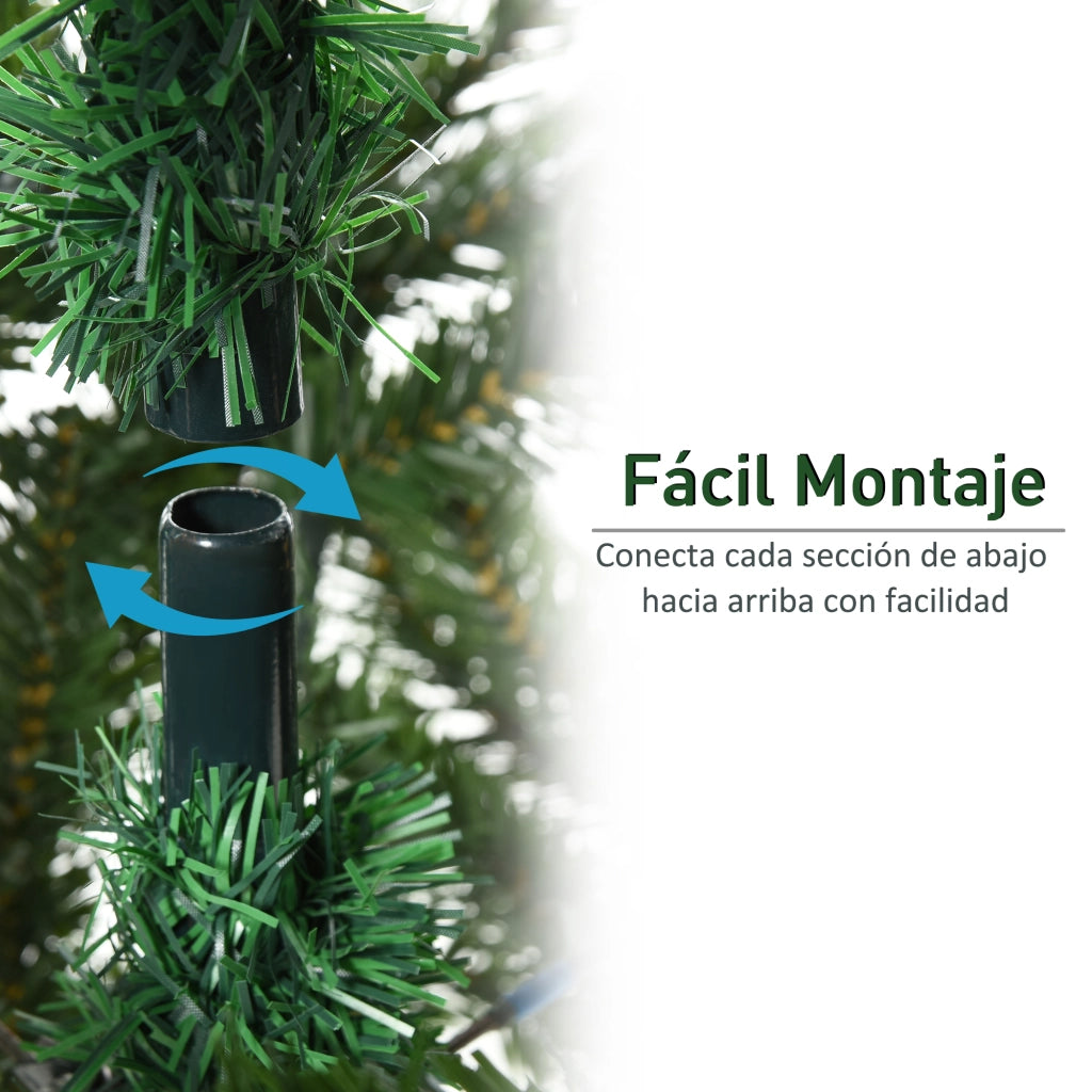Albero di Natale Artificiale Verde ¨C zephmum ¨C ?75x150 cm con Base Plegabile