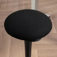 Sgabello da Ufficio Ergonomico Girevole a 360°, Ampia Base, 36 x 36 x 70-90 cm, Nero