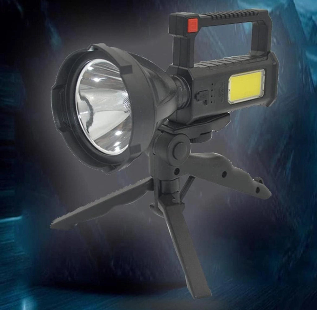 Lampada Torcia a LED Ricaricabile Per Casa Campeggio Pesca con supporto. TY-838