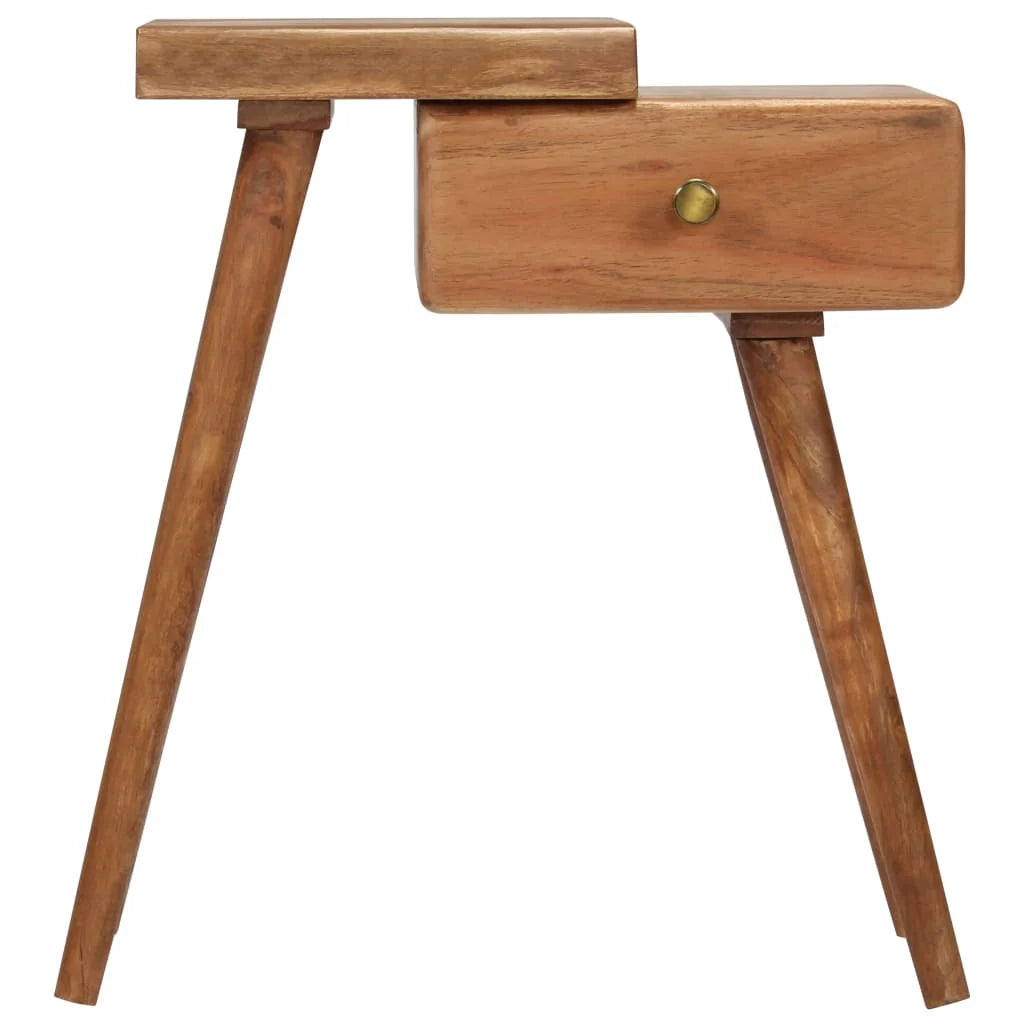 Comodino cassettiera mobile per camera da letto legno massello di acacia 45 x 32 x 55 cm 1402029