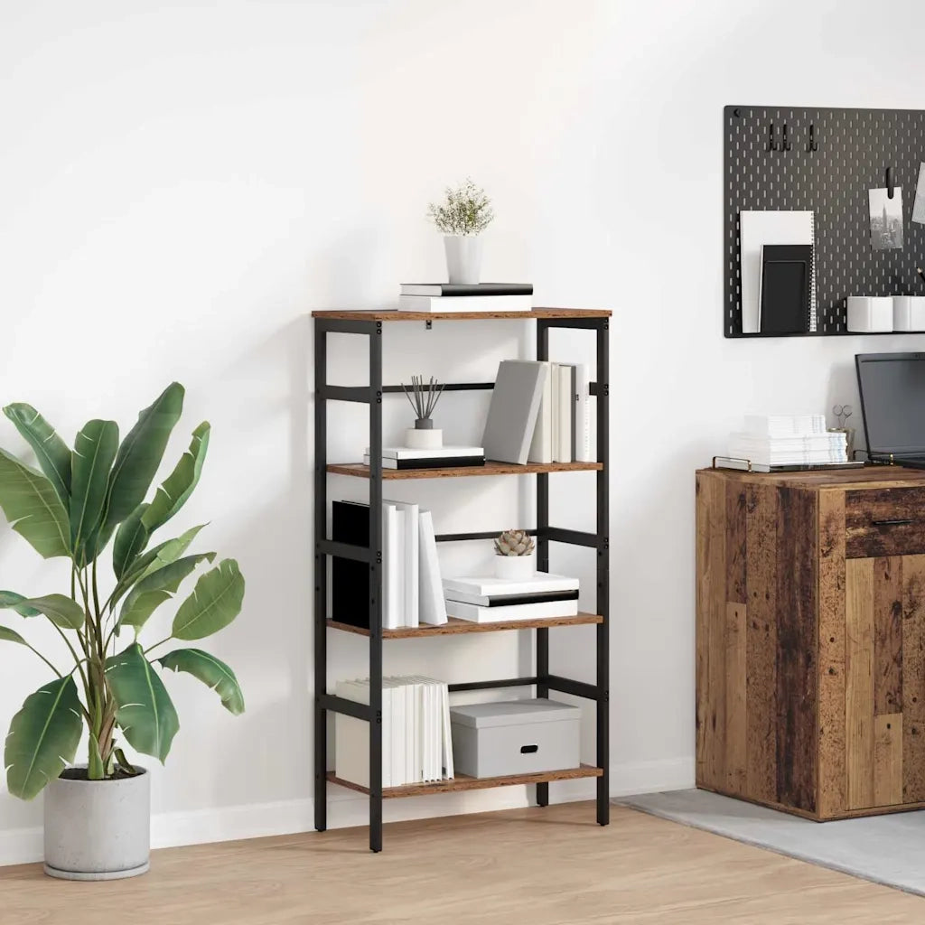 Libreria-Scaffale per Libri-Mobile di Stoccaggio Legno vecchio 60 x 29,5 x 115 cm Legno multistrato