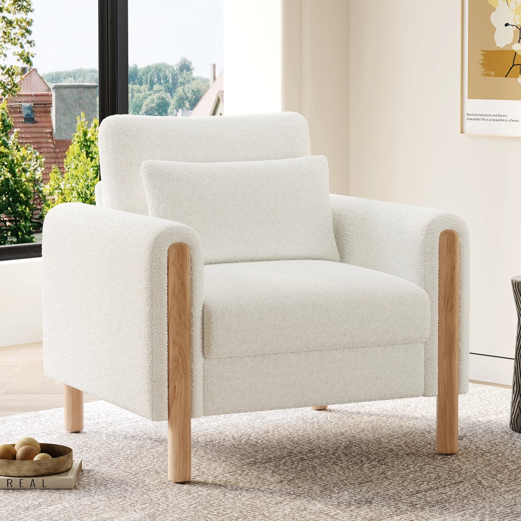 POLTRONA lounge 87x83x88,5 cm in Teddy bianco