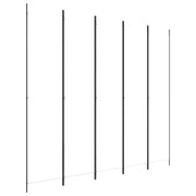 Divisorio a 5 Pannelli-Set di 5 pannelli Paravento Bianco 250x220 cm Tessuto