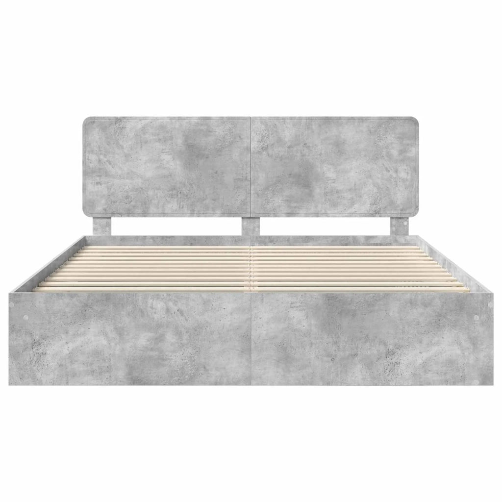 Struttura del letto Calcestruzzo 180 x 200 cm Pino massello 3412455