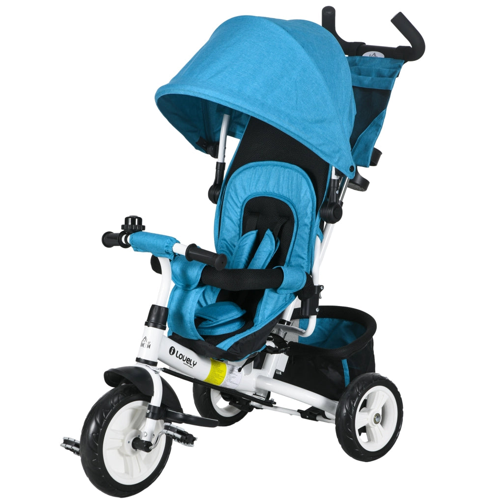 Triciclo per bambini ¨C Xylo ¨C metallo blu con cestino e portabicchiere