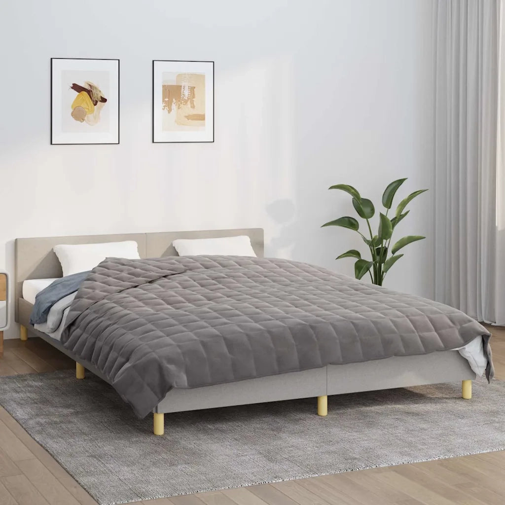 Coperta Ponderata Grigia 200x225 cm 9 kg Tessuto 350780