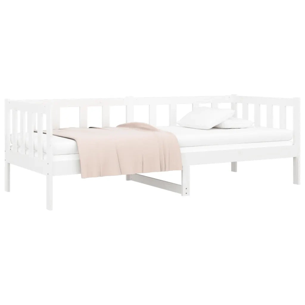 Dormeuse senza Materasso Bianca 80x200 cm Legno Massello Pino