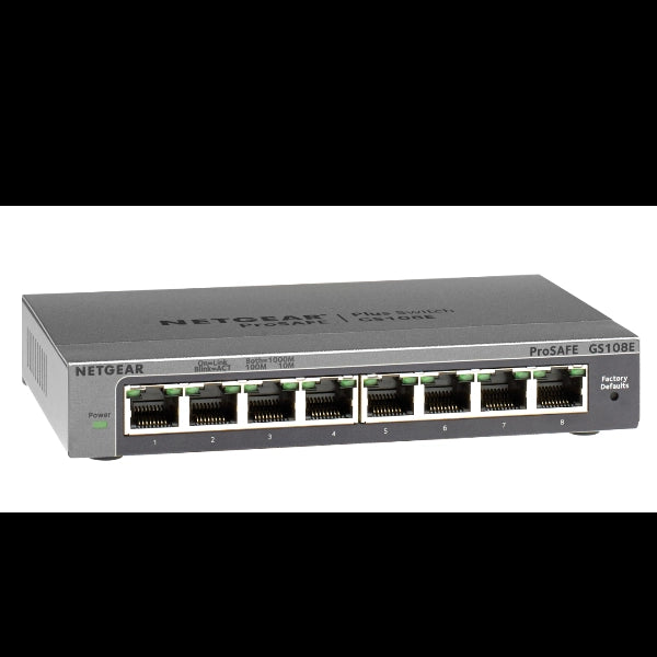 Netgear gs108ev4 non gestito l2/l3 gigabit ethernet (10/100/1000) grigio - GS108E-400EUS