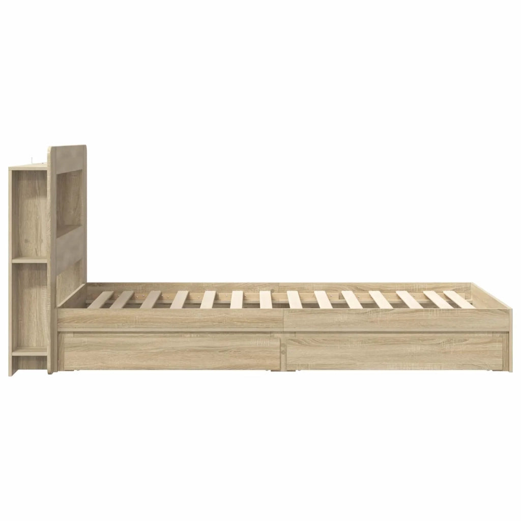 Telaio del letto con storage Rovere Sonoma 90 x 200 cm 3433640