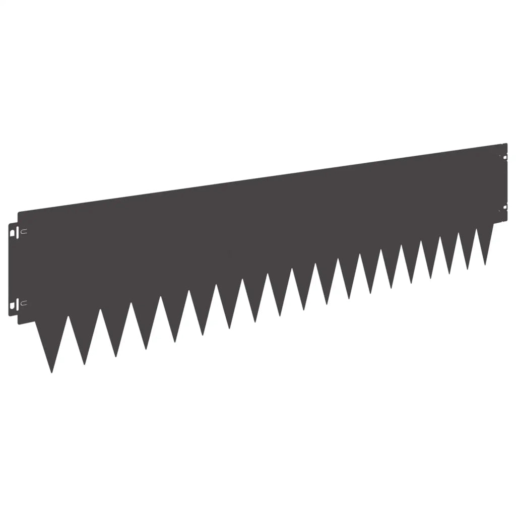 Bordura per Prato 20 pcs 103 x 25 cm metallo Nero 8008288