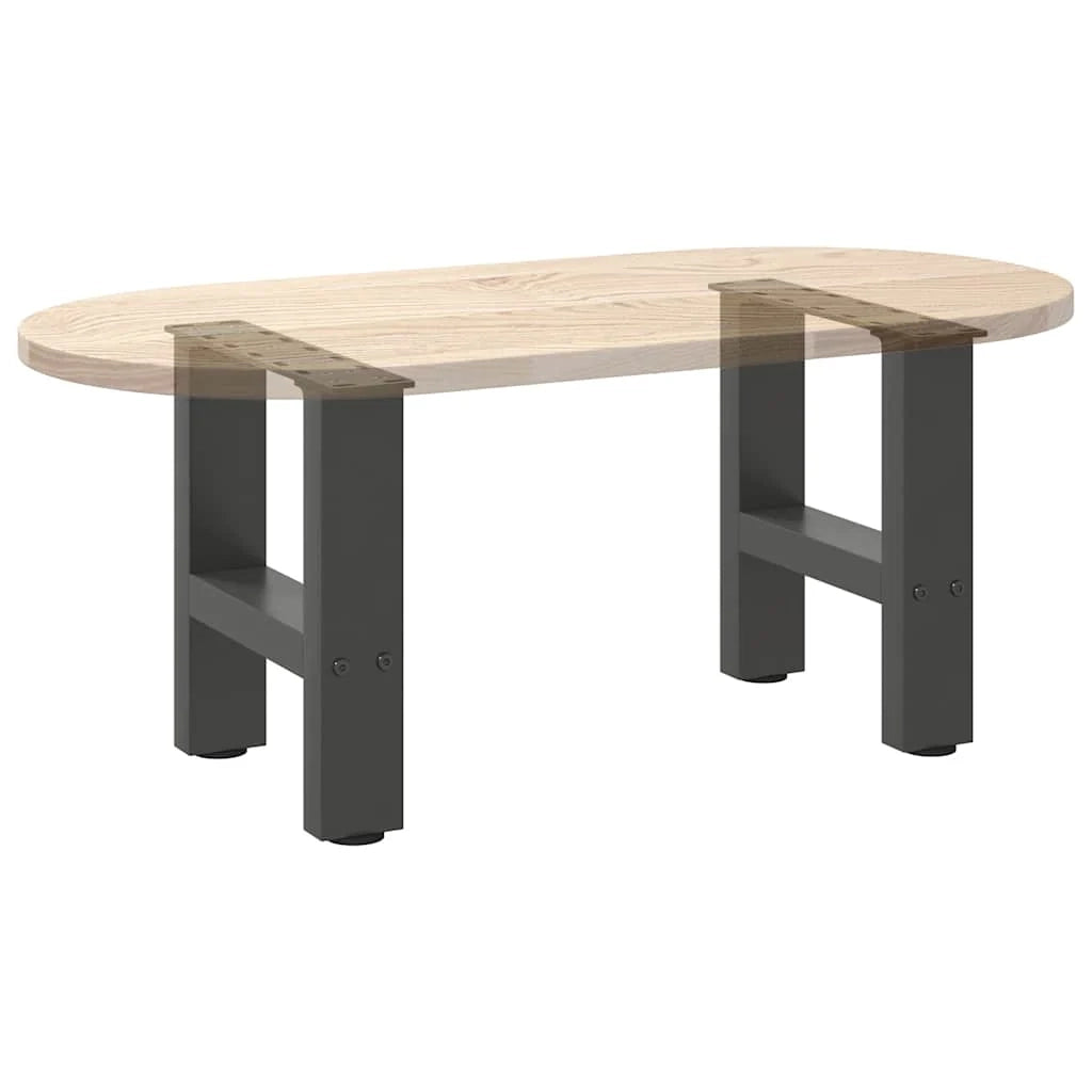 Set di 2 gambe quadrate per tavolino da caffè con livelli regolabili 30 x 30 cm in acciaio antracite 02_0057494