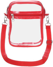 Borsa da Spalla Acquaparata - Tasca da Spalla Translucida - Borsa Sport - Borsa per Festival - Cinturino Regolabile - 15 x 4,6 x 20 cm