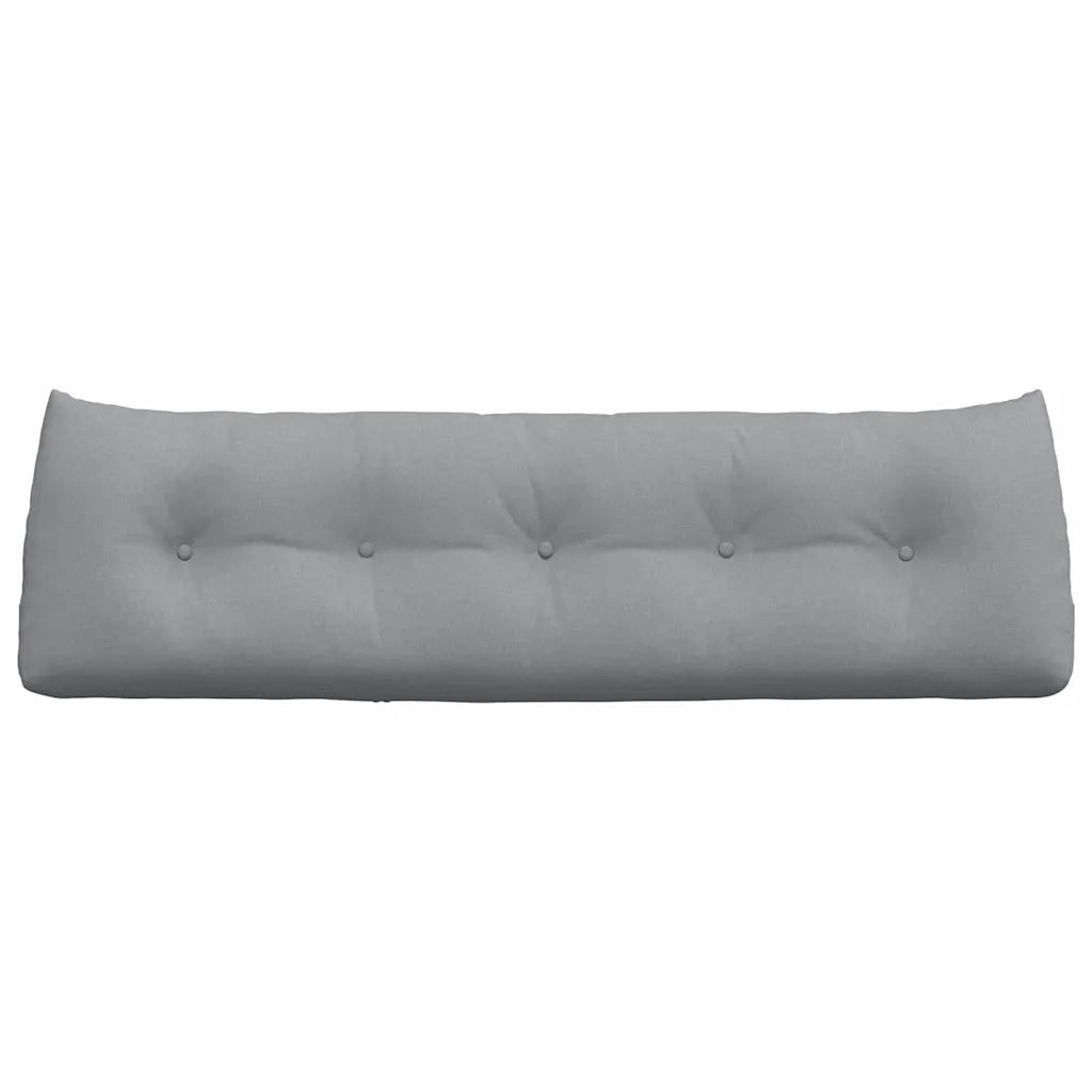 Cuscino per Schiena Grigio chiaro 160 x 24 x 50 cm Tessuto