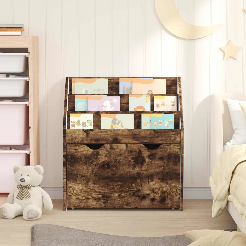 Libreria per Bambini con cassetto Rovere fumé 60 x 29,5 x 69 cm
