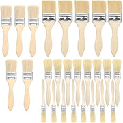 Set di 26 pennelli per pennelli in legno, affreschi, pittura, olio, vernice, colla - adatto per decorazione, pittura