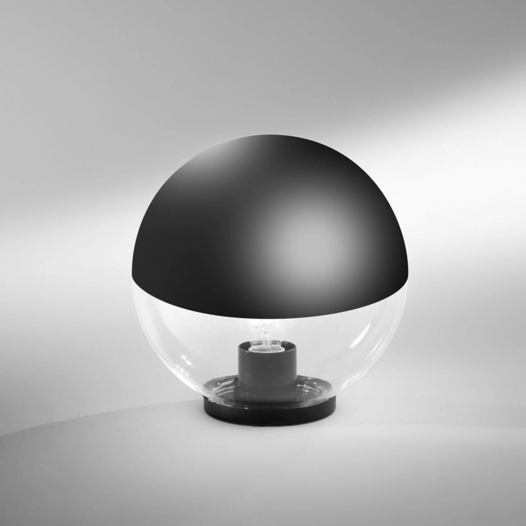 SFERA POLLY TRASPERENTE E NERA 1 LUCE ATTACCO E27 IP44 30X31CM