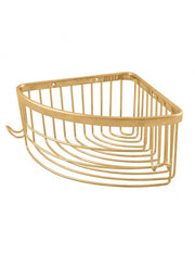 COLORADO Portasapone Angolare Triangolo in Ottone Oro Spazzolato 20,5x20,5 cm