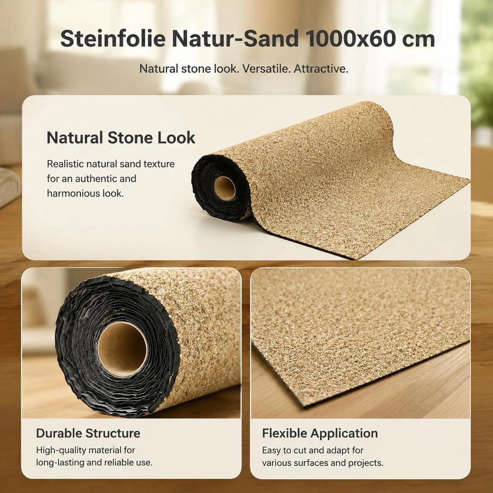 Stone Foil Natural Sand 1000x60 Cm