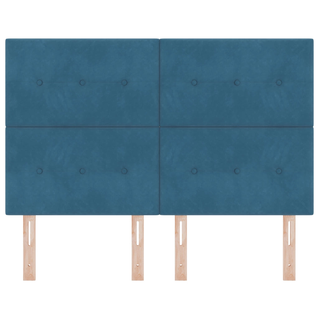 testiera imbottita  blu scuro 140 cm in velluto