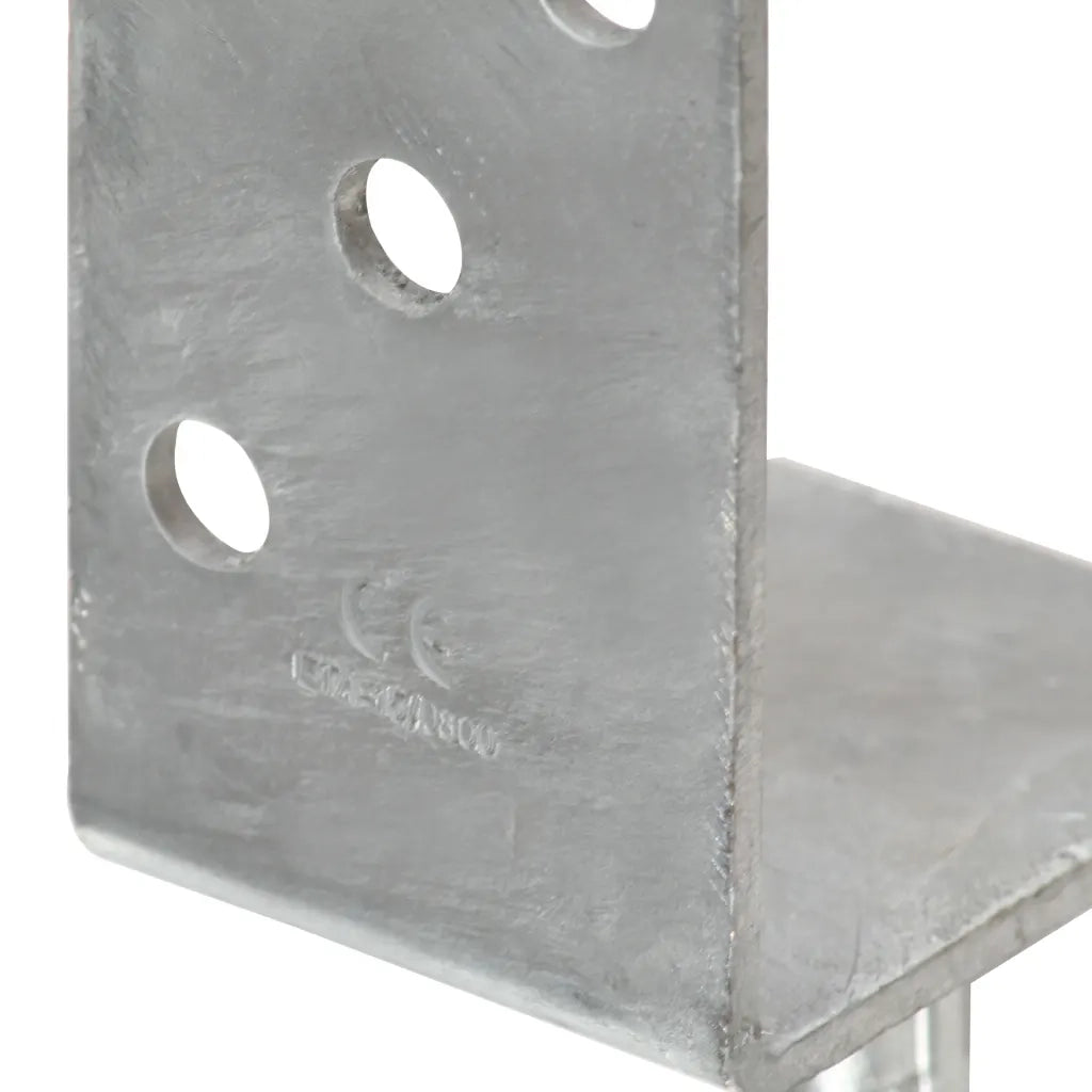 Ancoraggi per recinzione 12 pz argento 8x6x30 cm acciaio zincato 145325