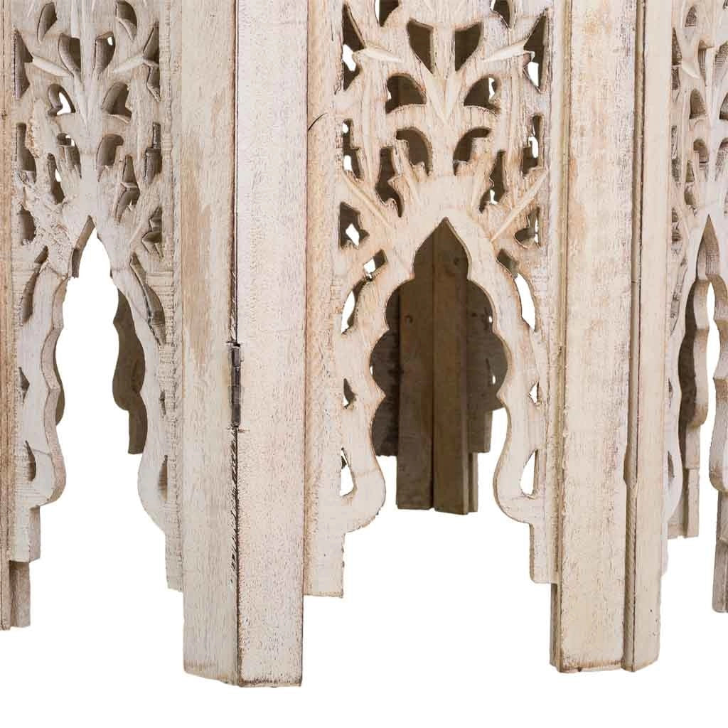 Tavolino in legno bianco fatto a mano 45x45x45h
