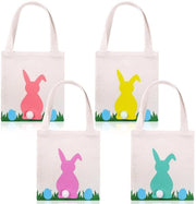 Zainetto di Pasqua 4 pezzi - Zaino con maniglia - Coda di lepre - Caramelle/Giocattoli - Ideale per bambini - Feste di Pasqua - Zainetti di Pasqua